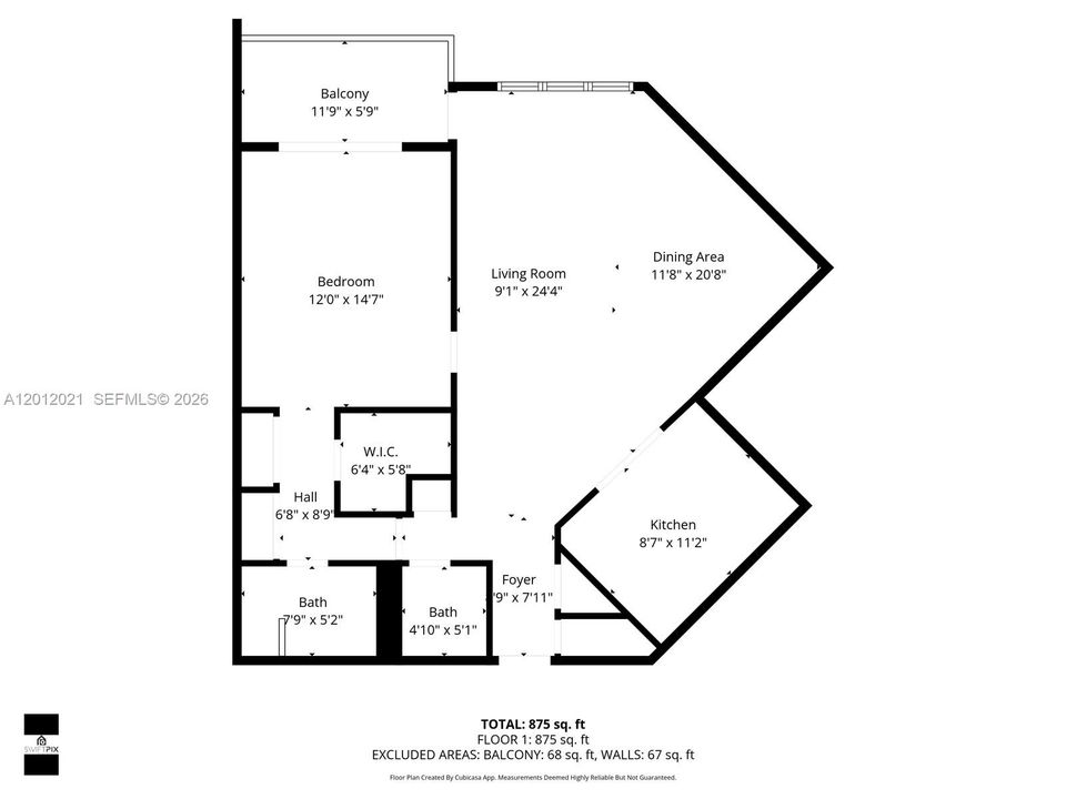 For Sale: $190,000 (1 beds, 1 baths, 775 Square Feet)