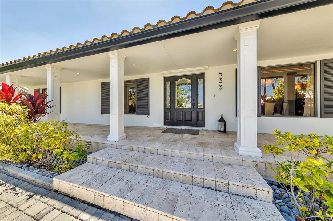 The large wide welcoming front porch