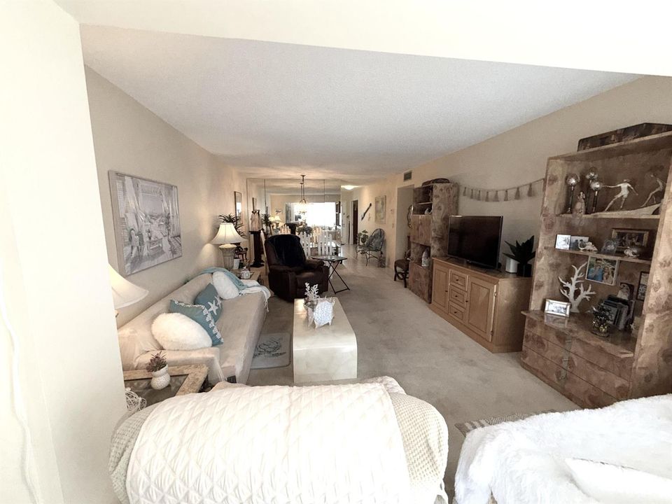 living room to dining area