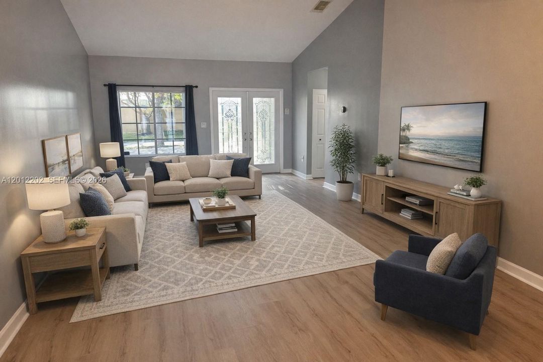 Virtually Staged Living Room