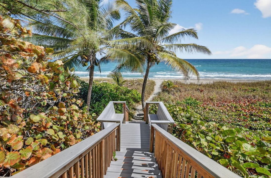 Boca Towers Private Beach Entrance