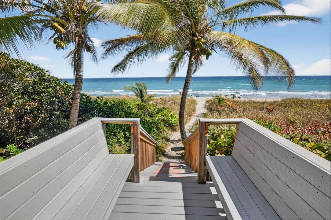 Boca Towers Private Beach Entrance