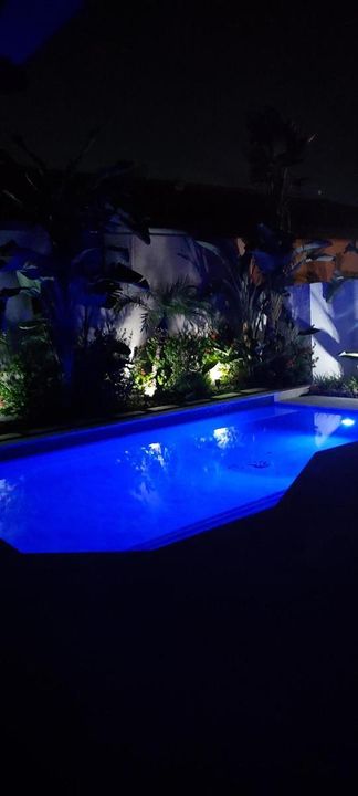 night time pool