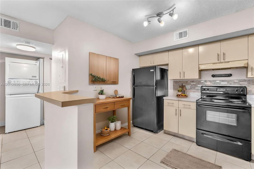 Kitchen virtually staged.