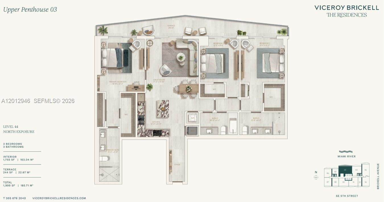 En Renta: $17,500 (3 camas, 3 baños, 1755 Pies cuadrados)