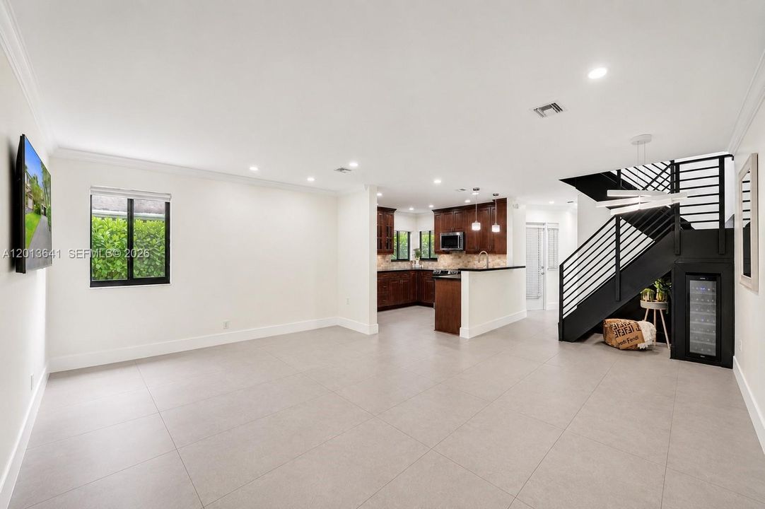 New consistent floor tile through the home.