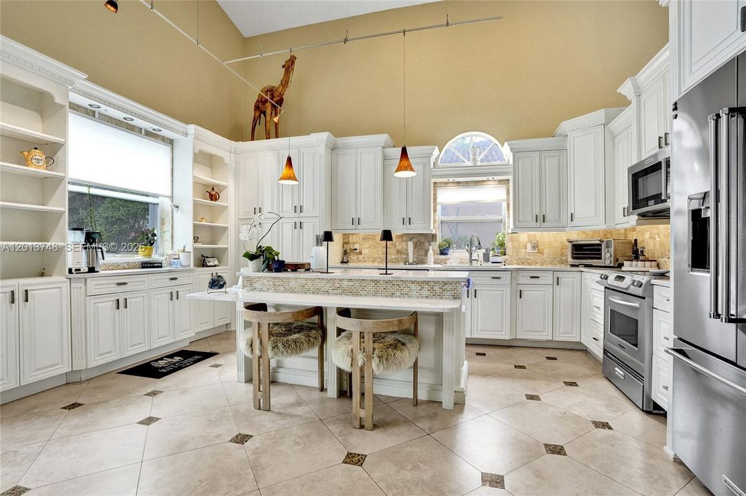 Breakfast Bar seating and a Coffee Bar!