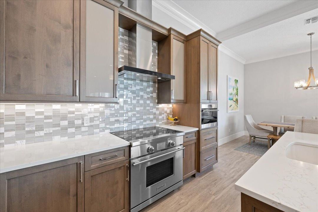 Kitchen has high end appliances