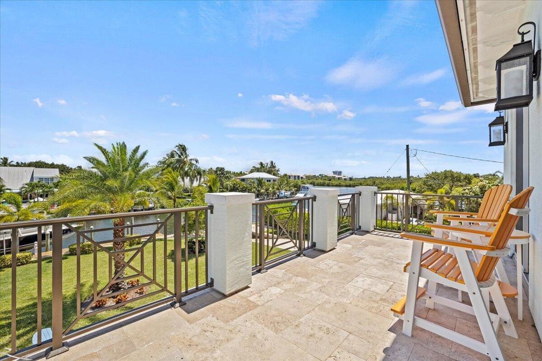 Enjoy the water views from the balcony