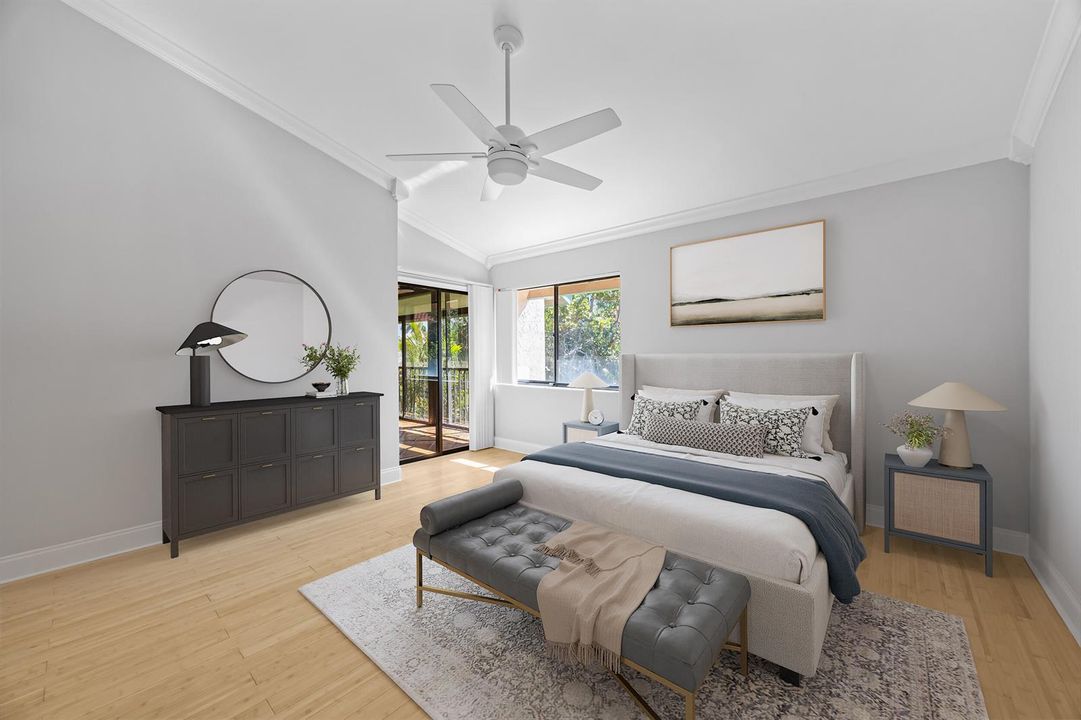 Virtually Staged Primary Bedroom