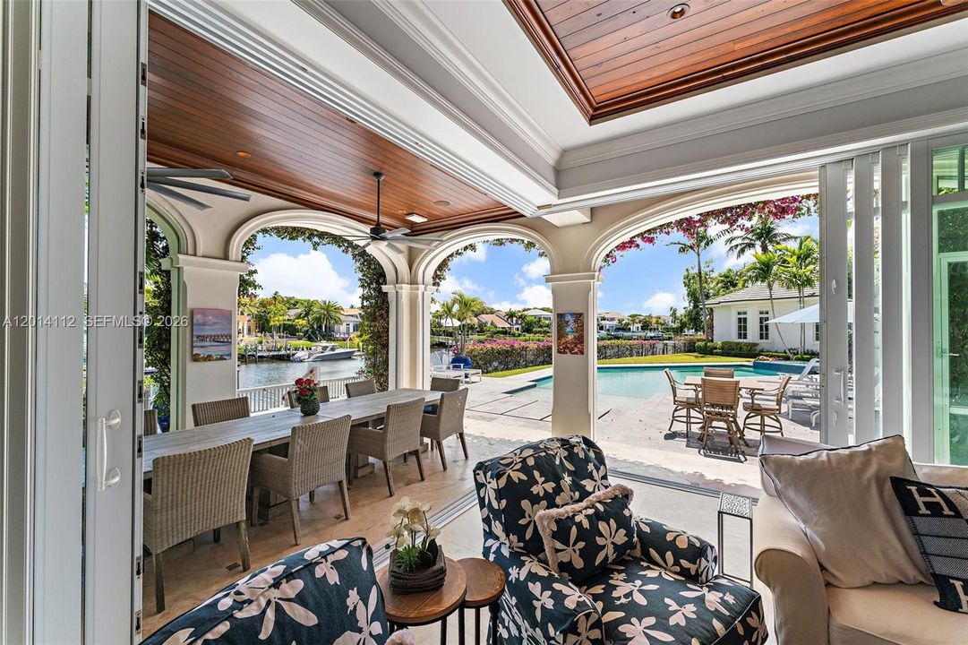 Automated Sliders Open into Covered Lanai