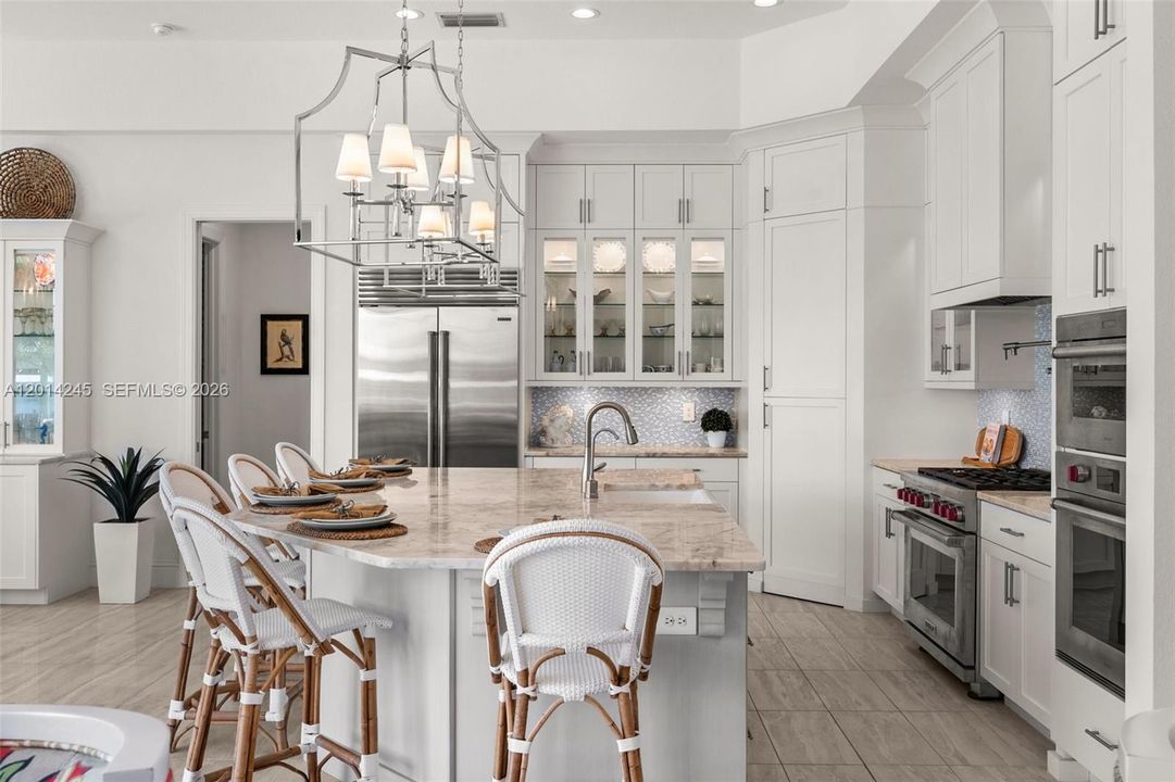 Wolf Appliances throughout, including the 6 burner gas stove