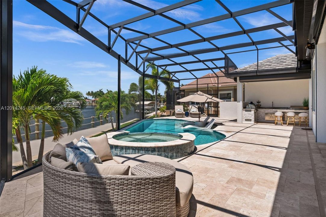 Spa and Pool are heated saltwater
