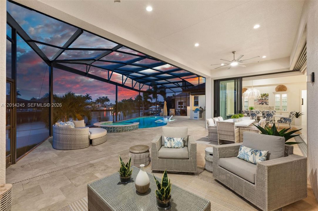 Gather in the lanai in the evening
