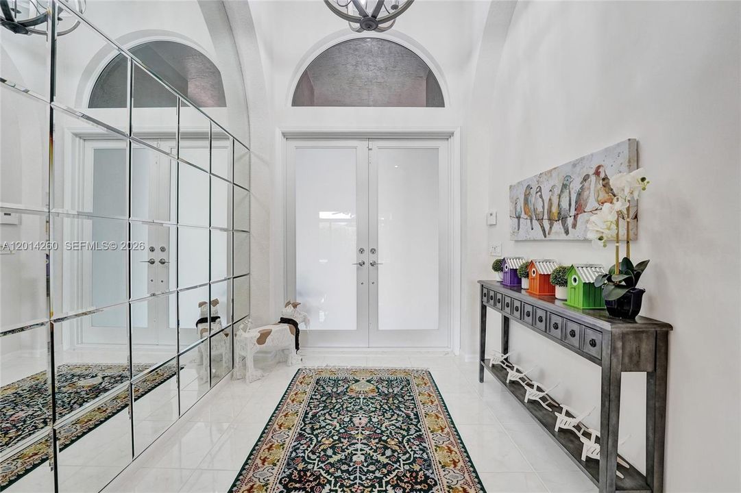 Looking towards the front doors