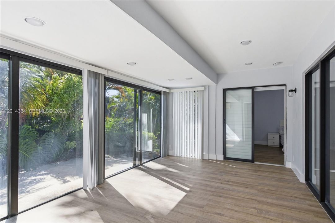 Sunroom to the patio