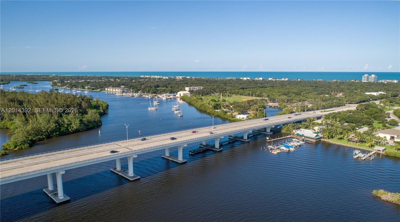 The Wabasso bridge takes you to the Beach in under 10 mins.