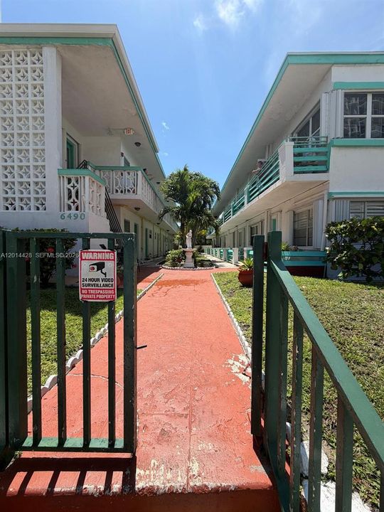 view of community from Collins Avenue gate