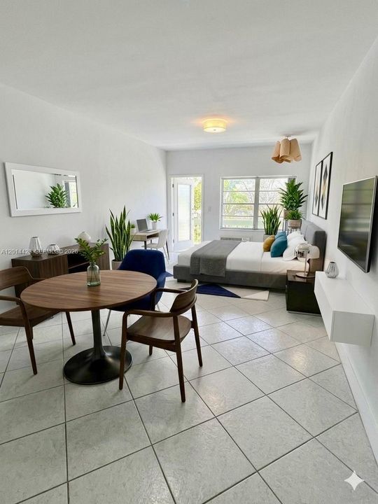 AI generated decor from front(towards back door and balcony)