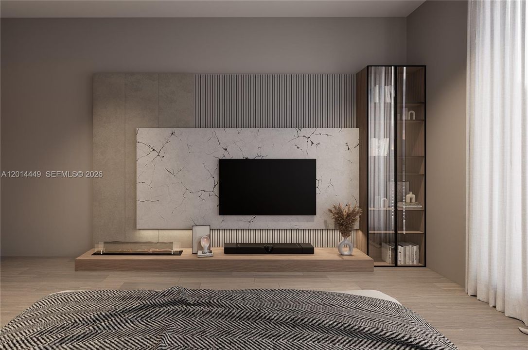 Living Area Digitally Staged.