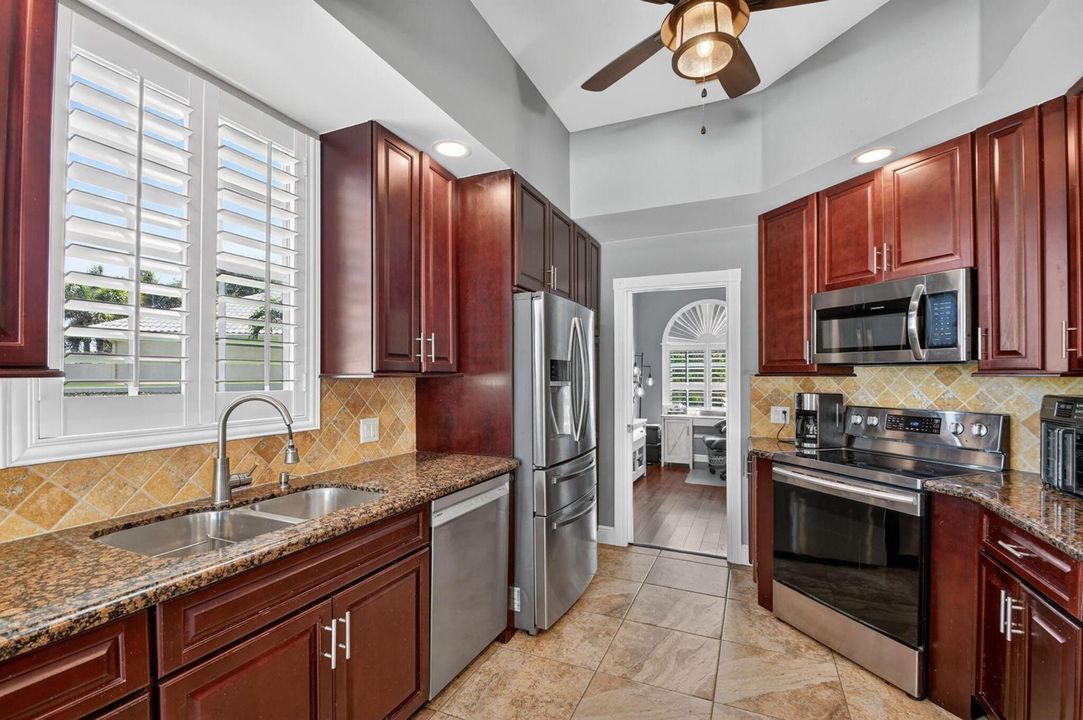 Kitchen with granite countertops