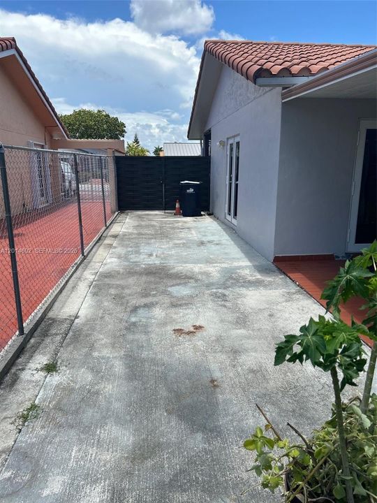 driveway  inside gate