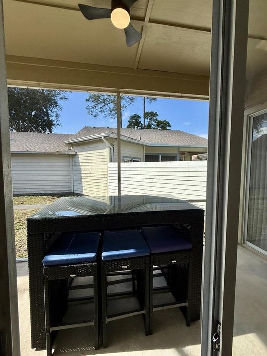 back patio with bar