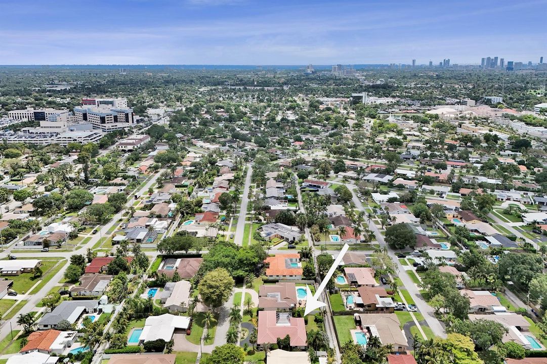 Aerial. East View