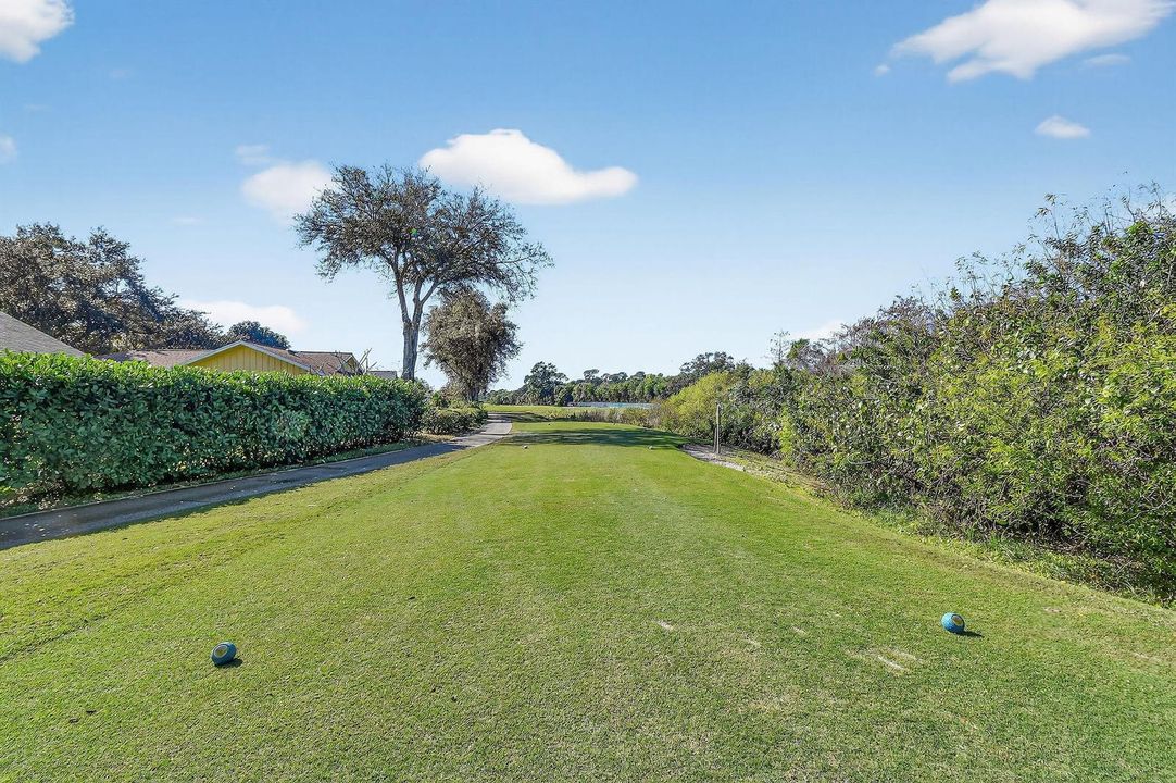 Home backs to the 13 hole Tee Box