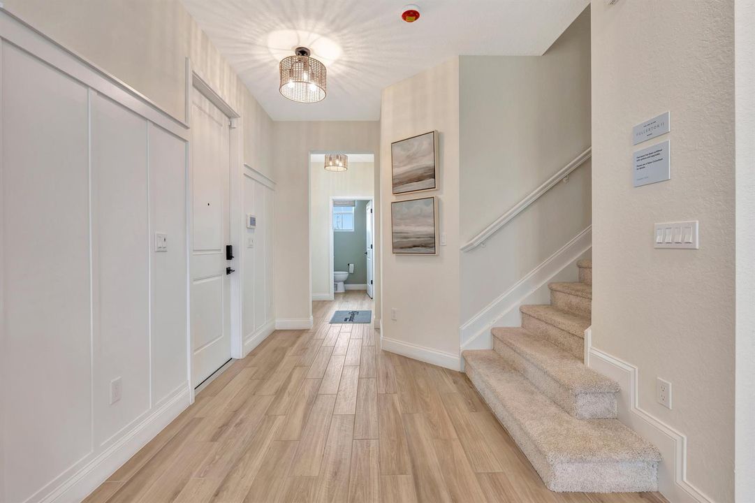 Entrance with wide hallway