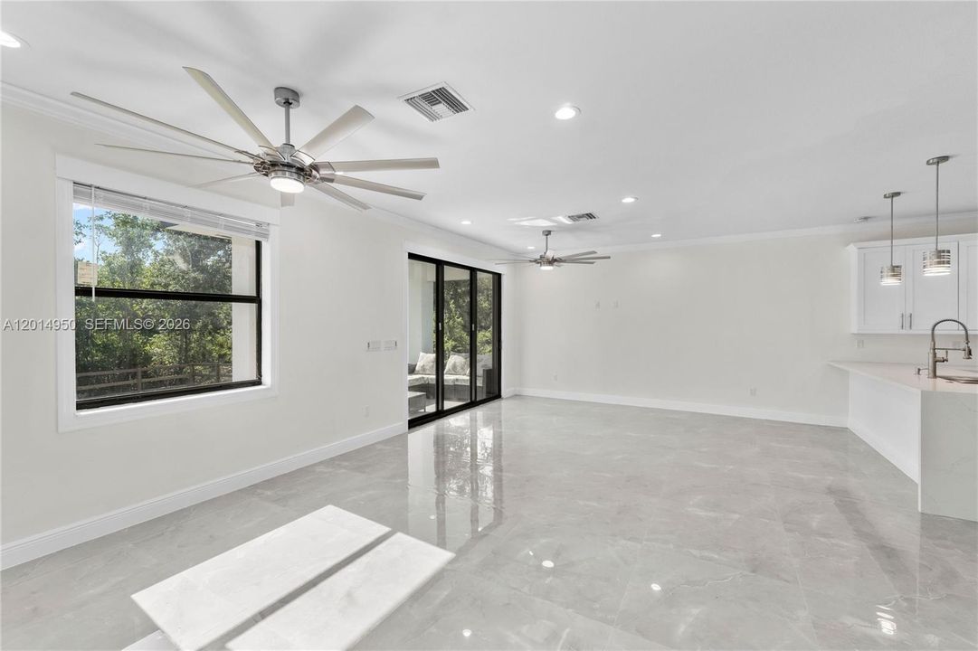 Spacious interior living area