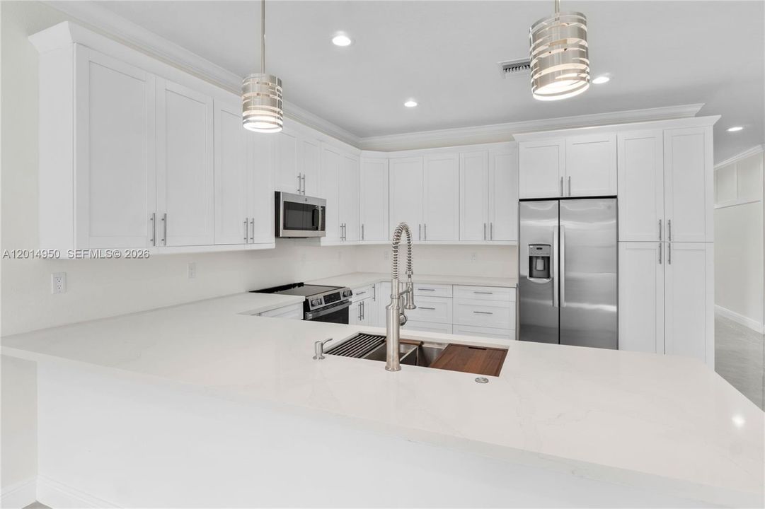 Open kitchen with ample counter space