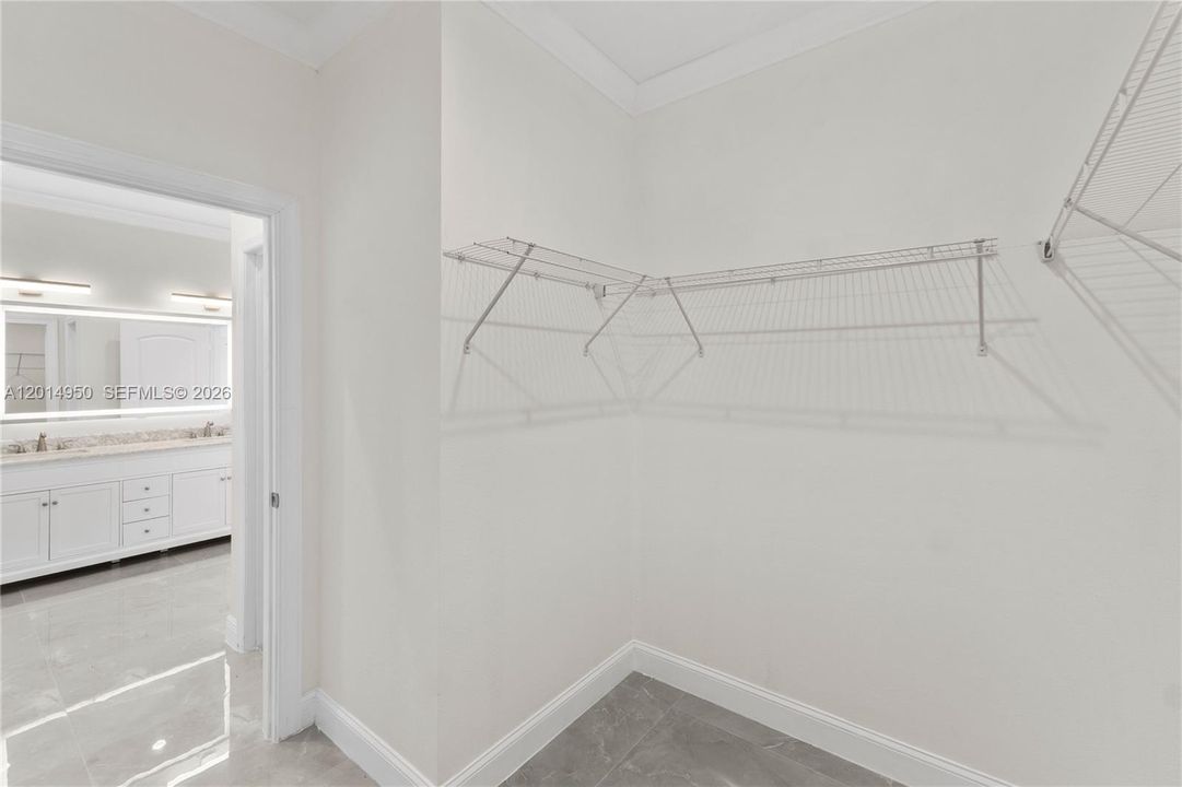 Primary walk in closet