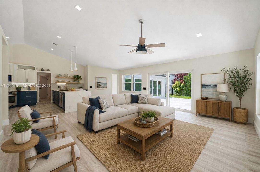 Vitually Staged Family Room
