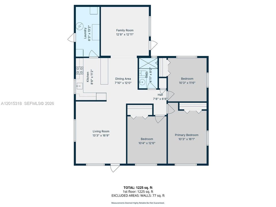 Под контрактом: $349,999 (3 спален, 1 ванн, 1295 Квадратных фут)