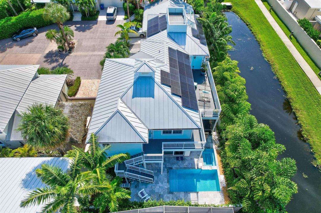 aerial view of the house