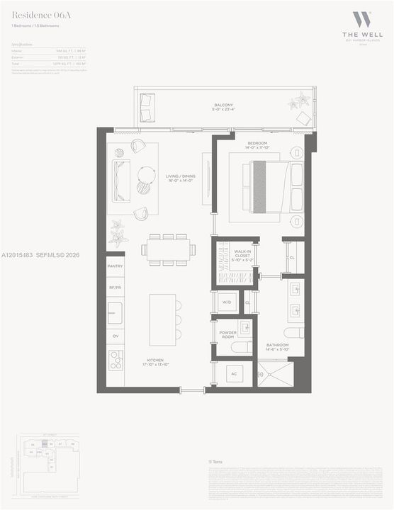 В аренду: $11,990 (1 спален, 1 ванн, 1079 Квадратных фут)
