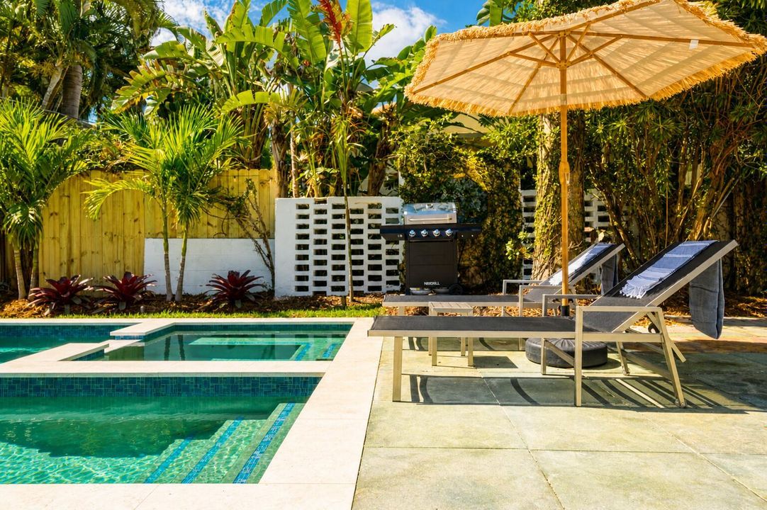 pool and bbq