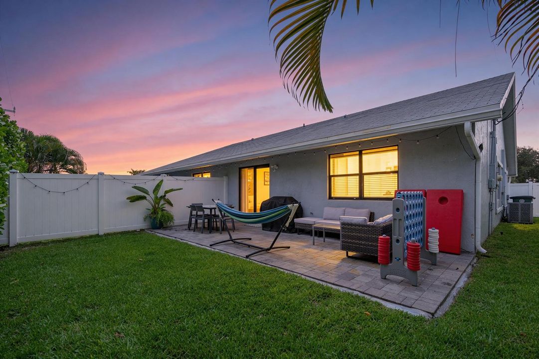 Twilight Backyard Exterior