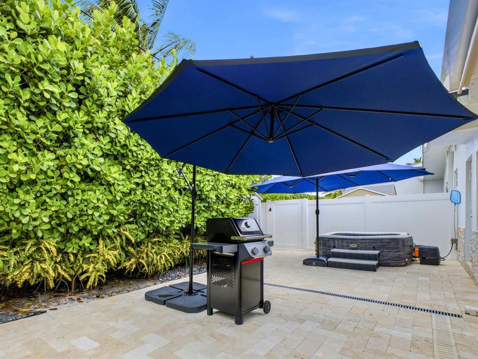 Grill and Hot Tub Area
