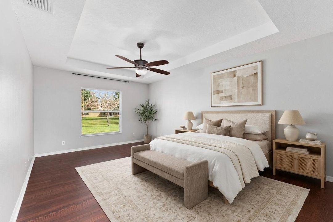 Primary Bedroom Digitally Furnished