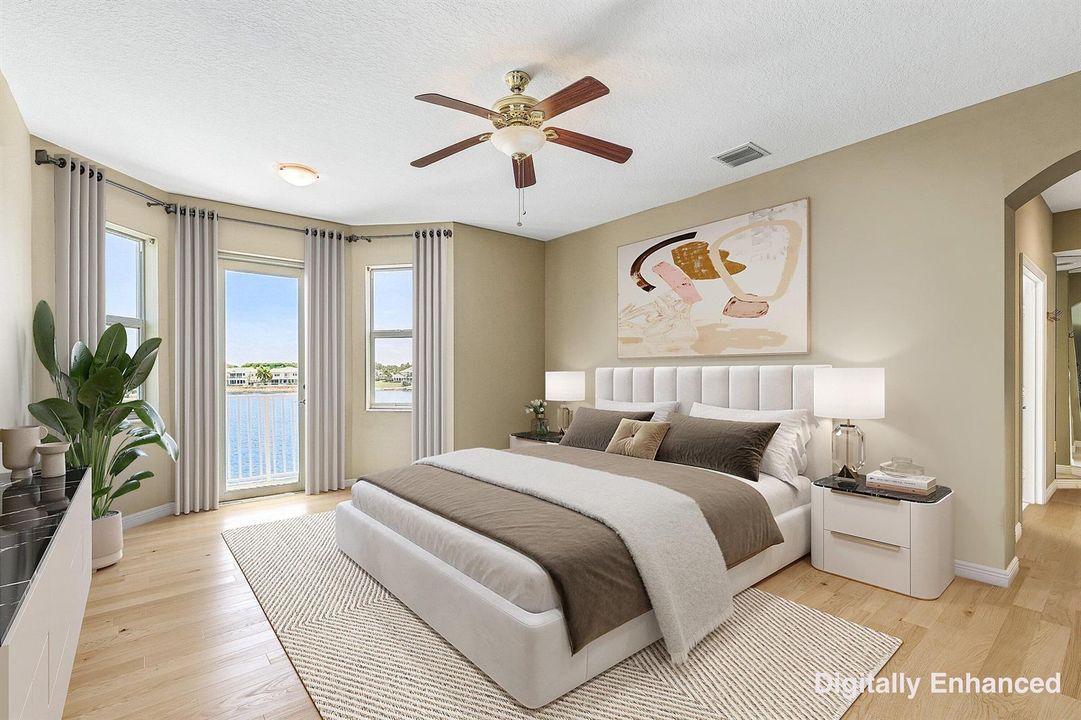Digitally Enhanced Primary Bedroom