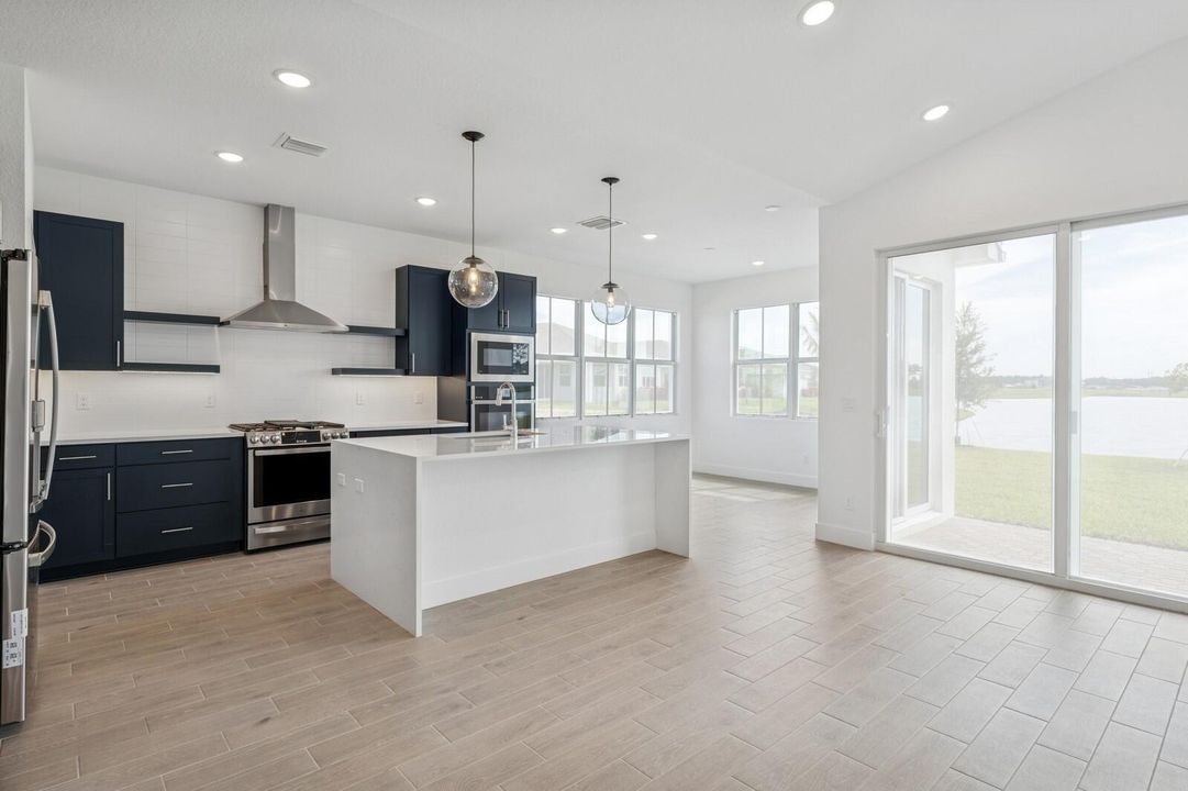 Kitchen, Great Room & Dining Area
