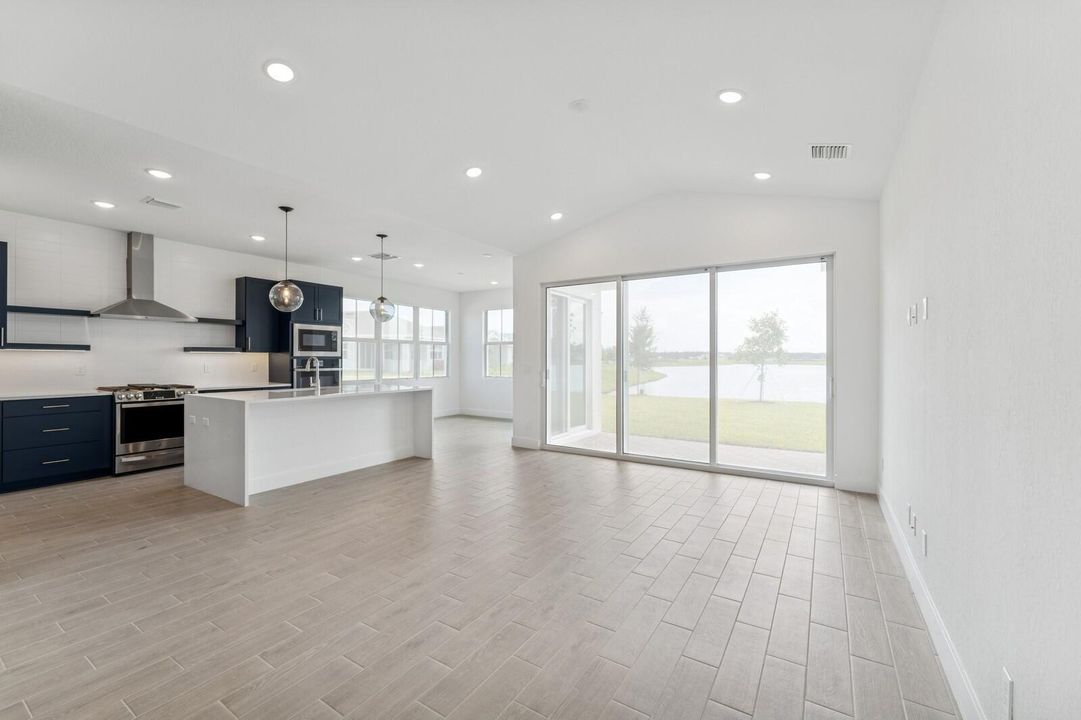 Great Room, Kitchen & Dining Area
