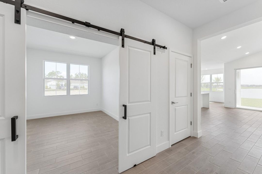Home Office with Barn doors