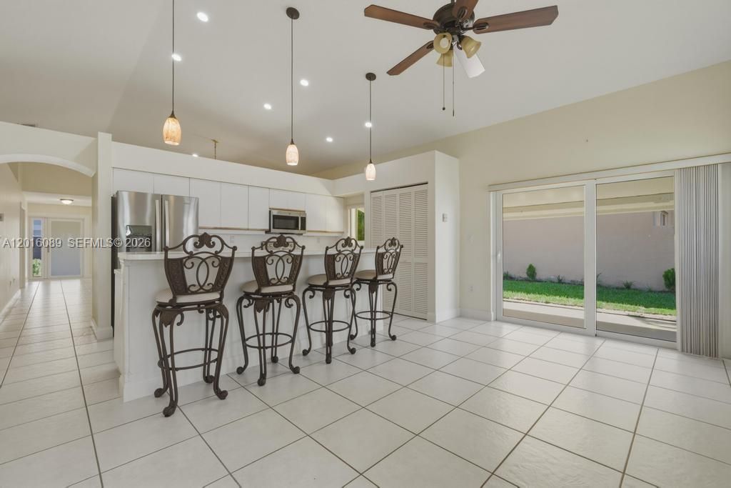 Kitchen open to Family Room