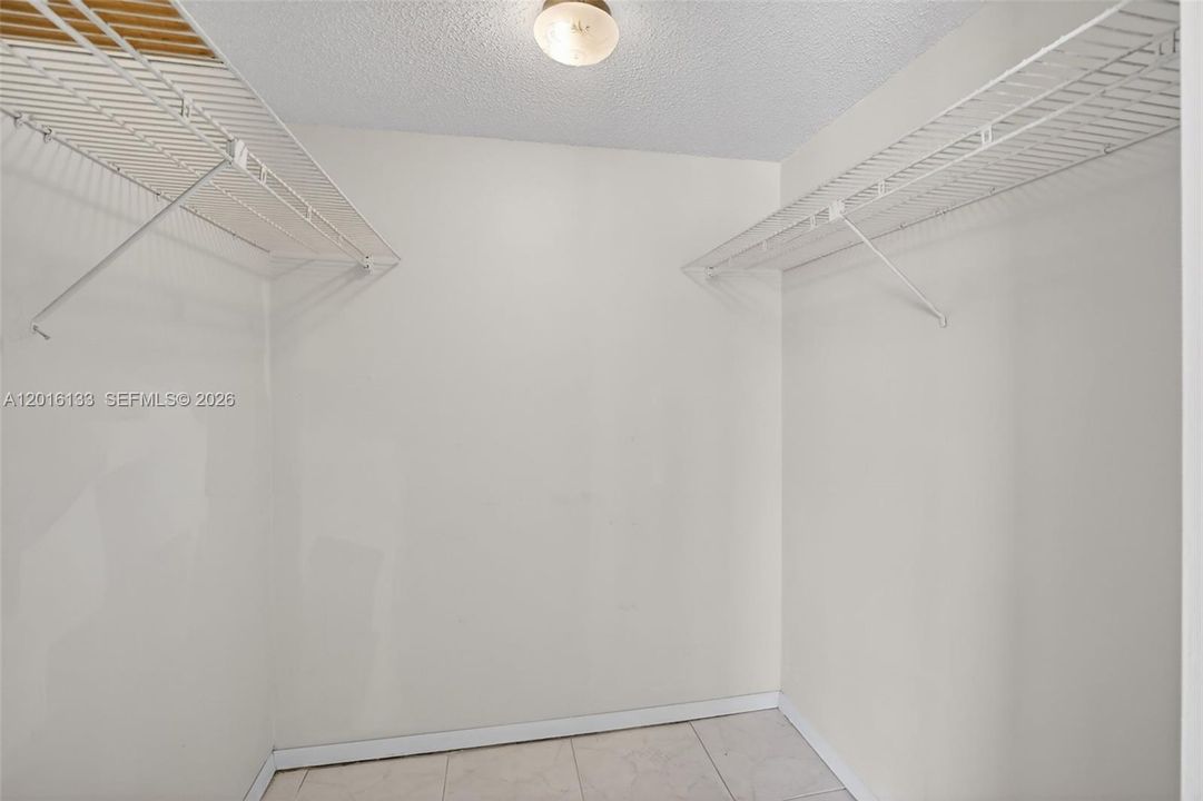 Walk-in closet.
