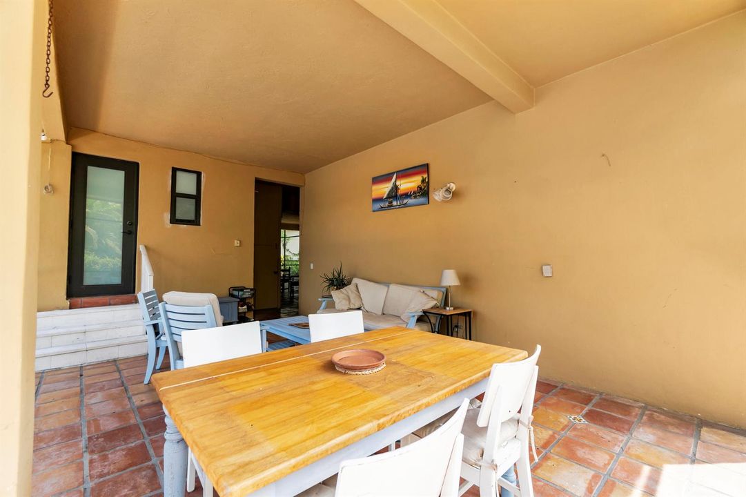 Screened and covered patio