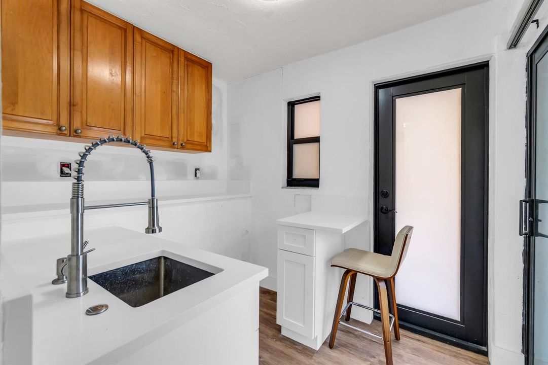 Studio apartment kitchen