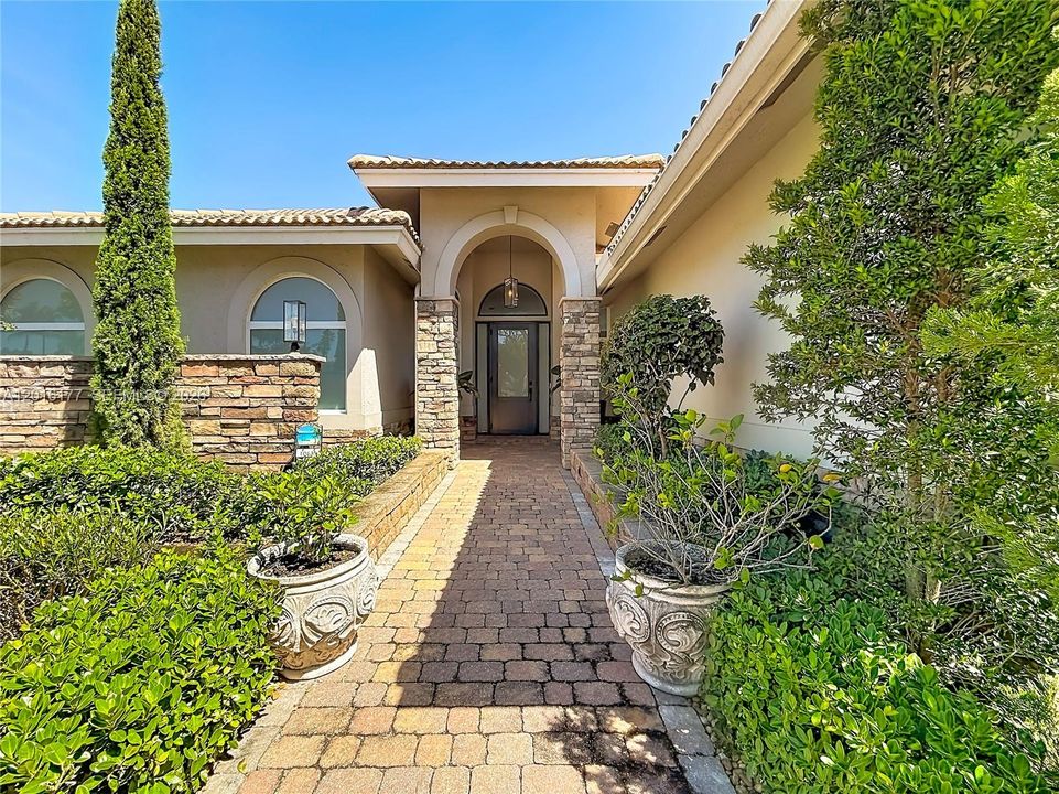 Elegant entrance with impact doors